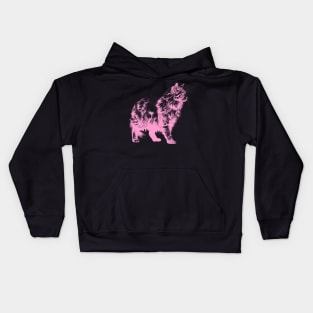 Pink cat for cat lovers Kids Hoodie